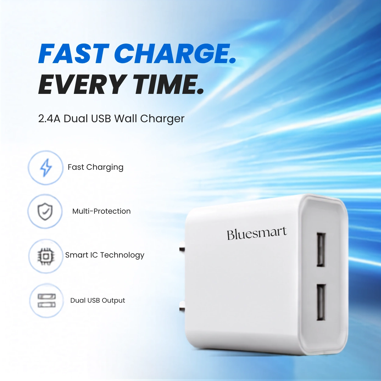 20W DOUBLE USB WALL CHARGER - Image 4