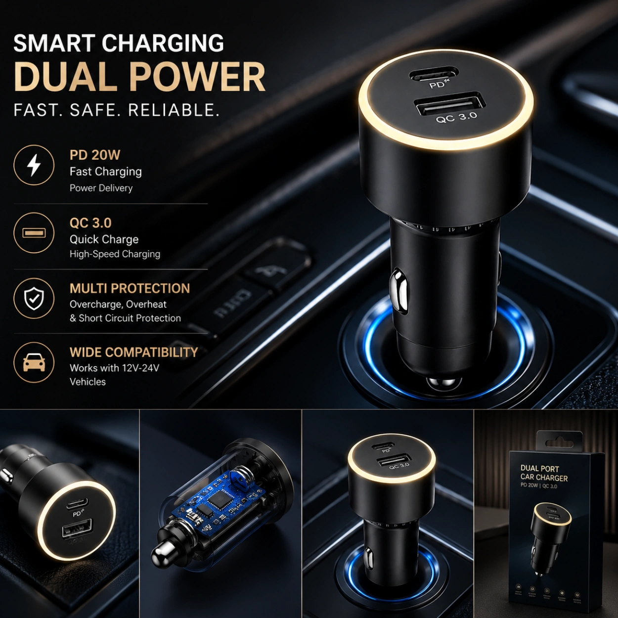 2 USB-A 2.4A CAR CHARGER CAC 104 - Image 4